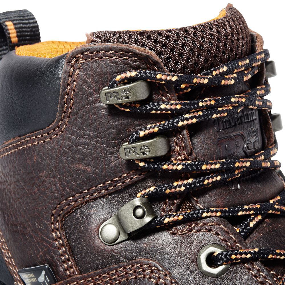 Botas de Trabajo Timberland Hombre Pro® Endurance 6\" Steel Toe Marrones Oscuro - Chile DFQ-846527